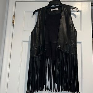 Zara leather vest